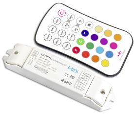 M6+M3-3A  Remote Control+Receiver CV RGB Controller, 12/24 V DC, 108/216W, 9A (3A x 3CH), 40m remote range, IP20.
